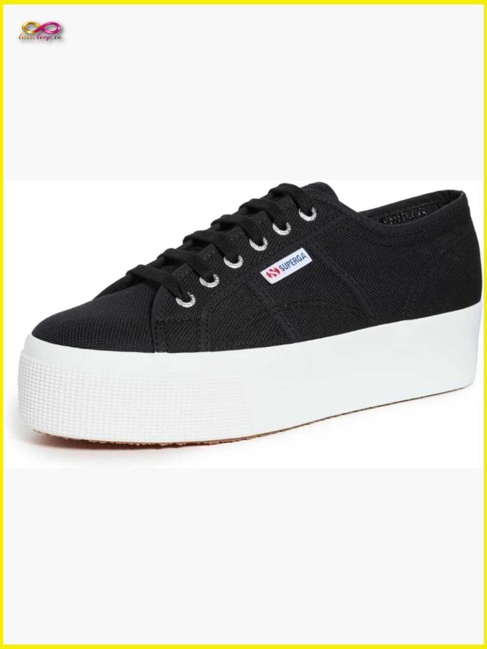 Platform Sneakers Cotton Canvas Chunky Retro Fashion Casual Walking Shoes